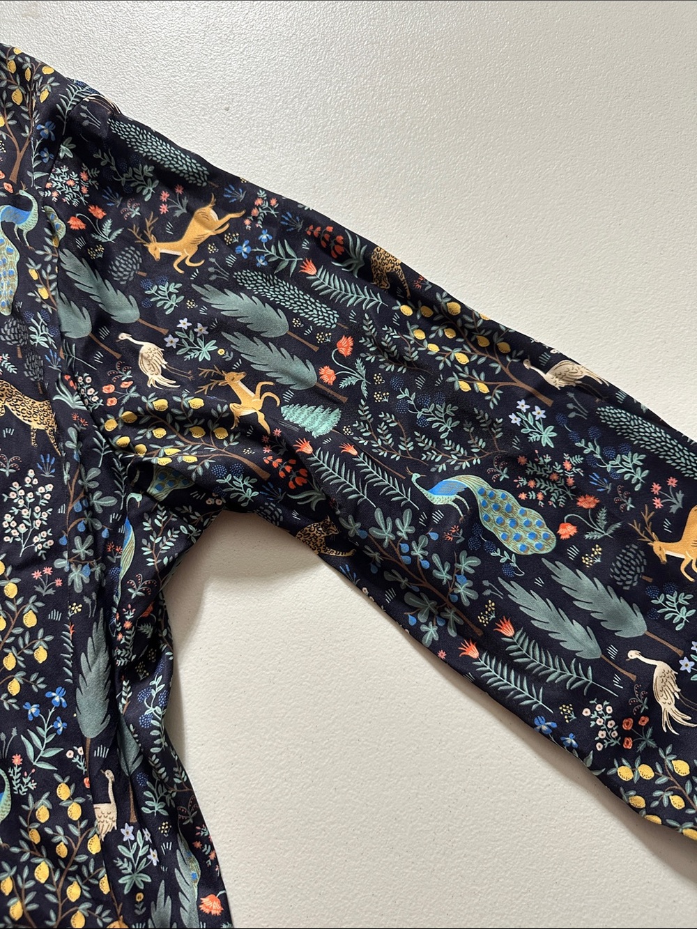 summersalt Black Button-Down Shirt with Multicolor Nature & Animal Print - Picture 6 of 6
